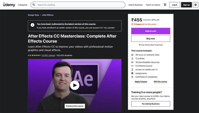 after effects classes online